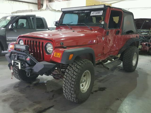 1J4FA44S86P789714 - 2006 JEEP WRANGLER / RED photo 2