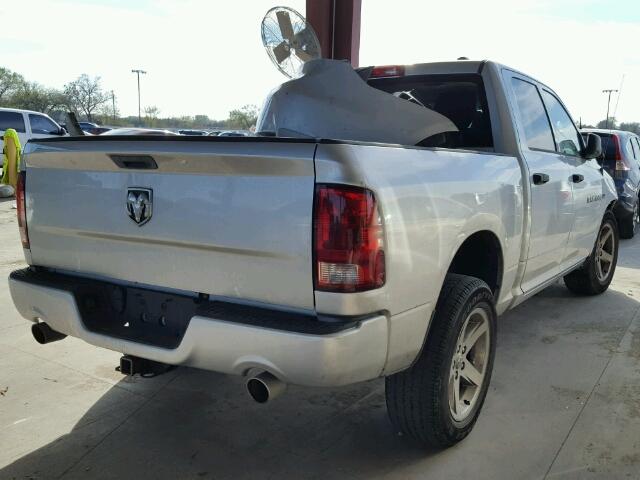 1C6RD6KT9CS220985 - 2012 DODGE RAM 1500 S SILVER photo 4