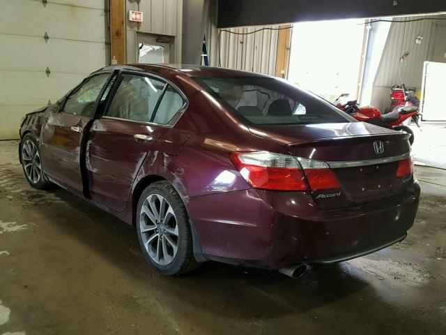 1HGCR2F51DA222095 - 2013 HONDA ACCORD SPO BURGUNDY photo 3