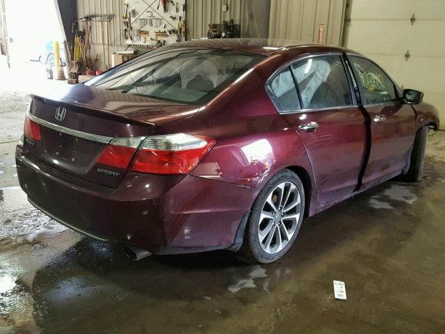 1HGCR2F51DA222095 - 2013 HONDA ACCORD SPO BURGUNDY photo 4