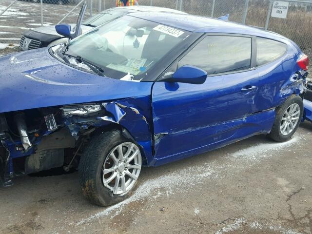 KMHTC6AD9CU062255 - 2012 HYUNDAI VELOSTER B BLUE photo 9