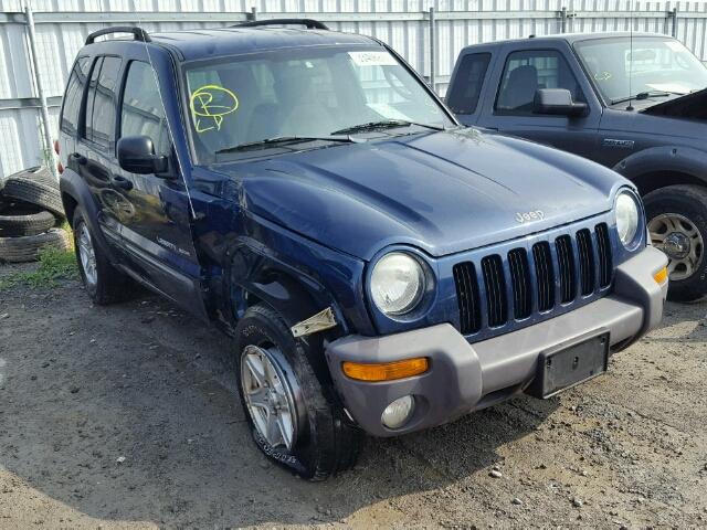 1J4GL48K43W608098 - 2003 JEEP LIBERTY SP BLUE photo 1