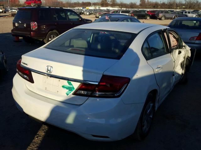 2HGFB2F5XEH528667 - 2014 HONDA CIVIC LX WHITE photo 4