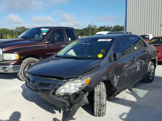 2T1BU4EE2CC826853 - 2012 TOYOTA COROLLA BA GRAY photo 2