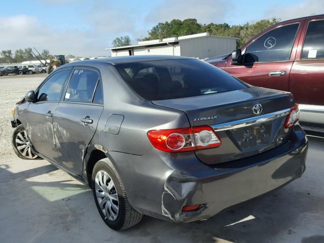 2T1BU4EE2CC826853 - 2012 TOYOTA COROLLA BA GRAY photo 3