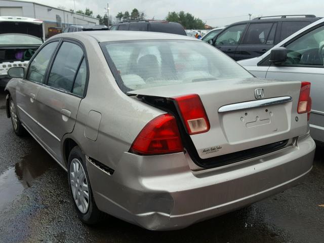 2HGES26862H551428 - 2002 HONDA CIVIC EX TAN photo 3