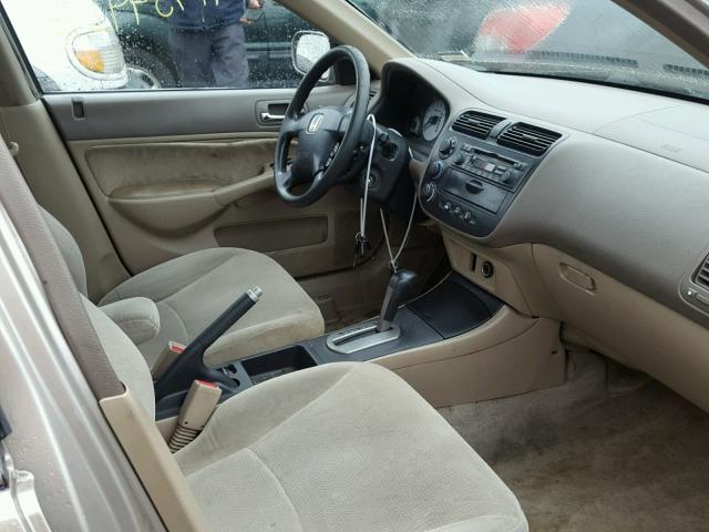 2HGES26862H551428 - 2002 HONDA CIVIC EX TAN photo 5