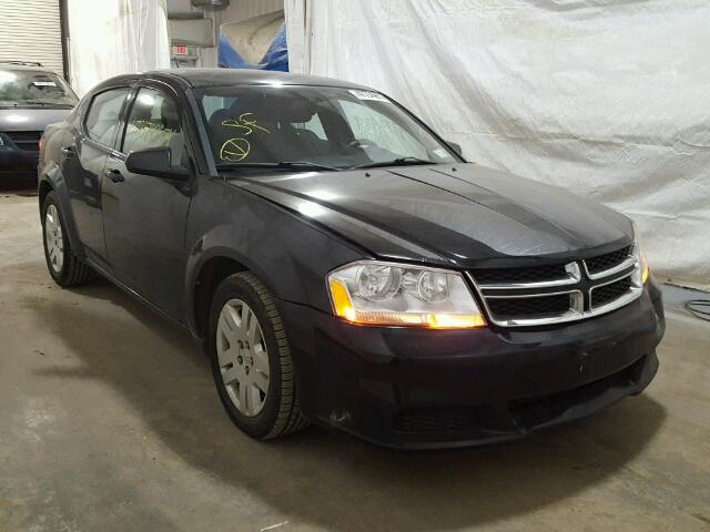 1C3CDZAB1CN128636 - 2012 DODGE AVENGER SE BLACK photo 1