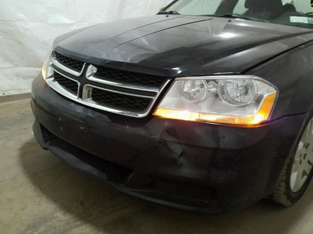 1C3CDZAB1CN128636 - 2012 DODGE AVENGER SE BLACK photo 9