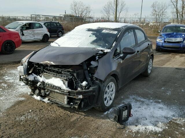 KNADM5A3XD6856997 - 2013 KIA RIO LX BROWN photo 2