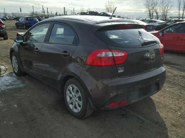 KNADM5A3XD6856997 - 2013 KIA RIO LX BROWN photo 3