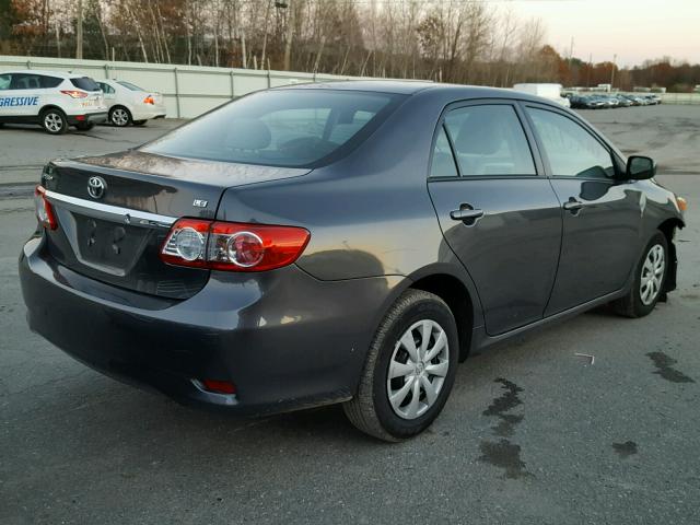 2T1BU4EE3BC752664 - 2011 TOYOTA COROLLA BA GRAY photo 4