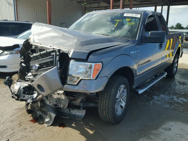 1FTFX1CF1DFD93912 - 2013 FORD F150 SUPER CHARCOAL photo 2