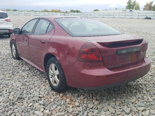 2G2WP552161119528 - 2006 PONTIAC GRAND PRIX მუქწითელი ფოტო 3