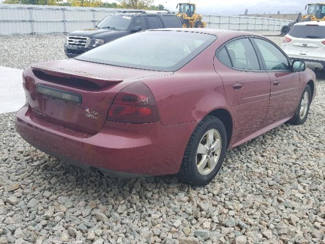 2G2WP552161119528 - 2006 PONTIAC GRAND PRIX მუქწითელი ფოტო 4