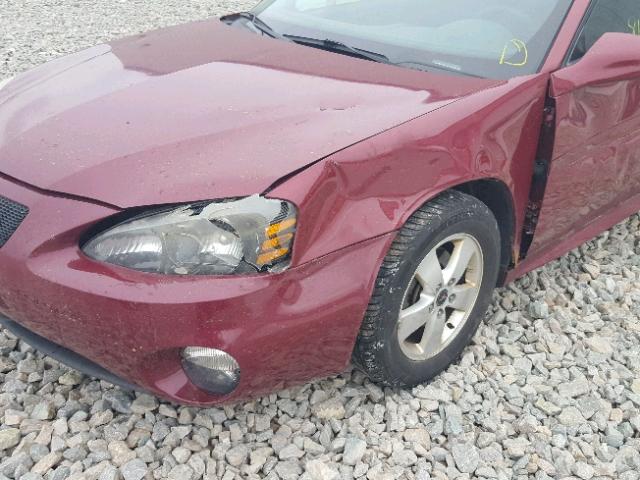 2G2WP552161119528 - 2006 PONTIAC GRAND PRIX მუქწითელი ფოტო 9