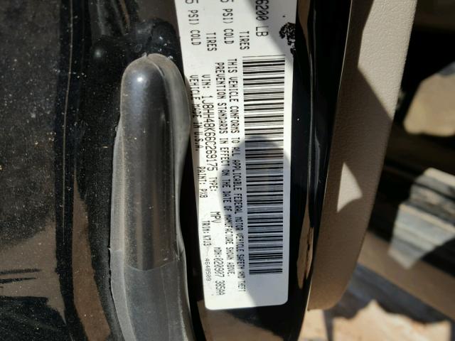 1J8HH48K66C269175 - 2006 JEEP COMMANDER შავი ფოტო 10