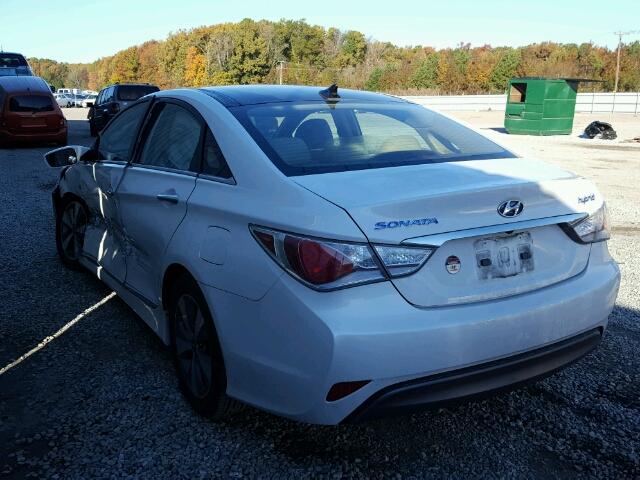 KMHEC4A4XBA011036 - 2011 HYUNDAI SONATA HYB WHITE photo 3