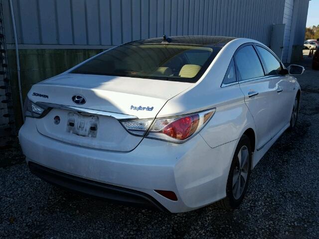 KMHEC4A4XBA011036 - 2011 HYUNDAI SONATA HYB WHITE photo 4