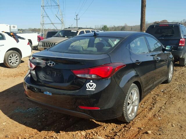 KMHDH4AEXFU452370 - 2015 HYUNDAI ELANTRA SE BLACK photo 4