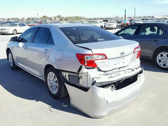 4T1BF1FK2DU223737 - 2013 TOYOTA CAMRY L SILVER photo 3