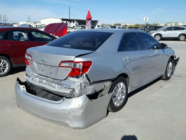 4T1BF1FK2DU223737 - 2013 TOYOTA CAMRY L SILVER photo 4