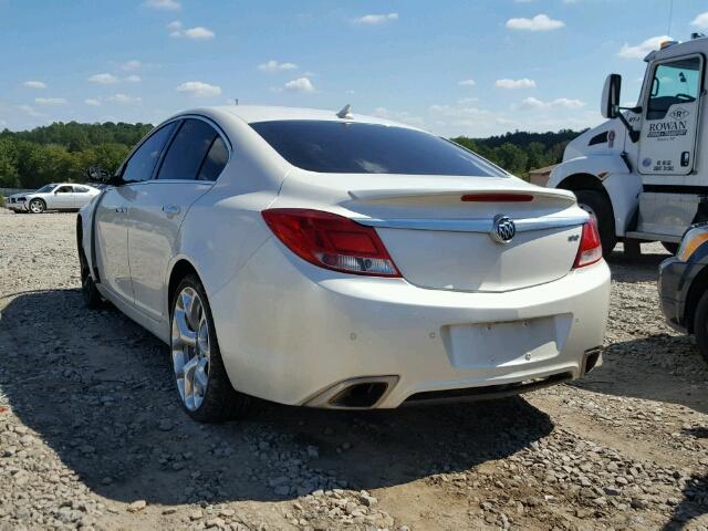 2G4GV5GV4C9166381 - 2012 BUICK REGAL GS WHITE photo 3