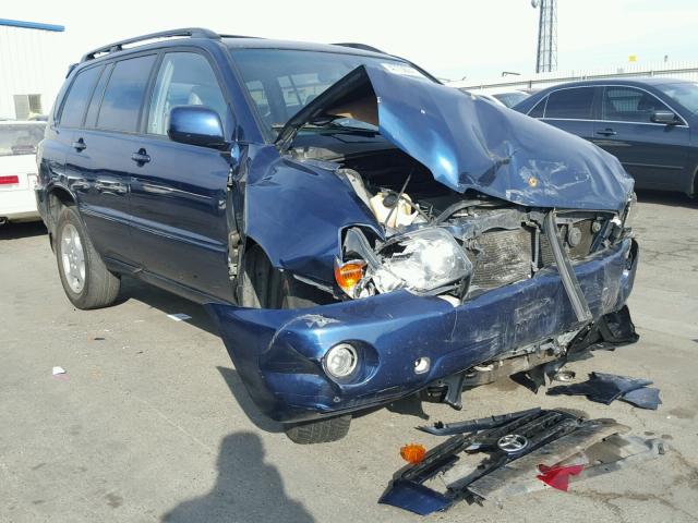 JTEDP21A560123748 - 2006 TOYOTA HIGHLANDER BLUE photo 1