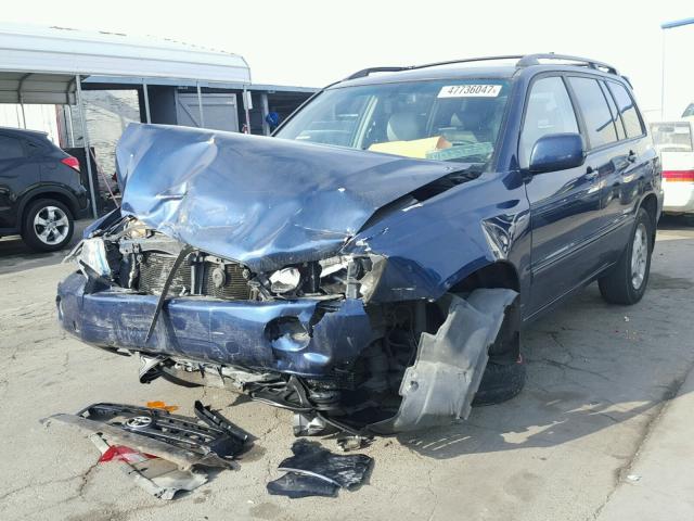 JTEDP21A560123748 - 2006 TOYOTA HIGHLANDER BLUE photo 2