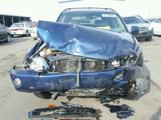 JTEDP21A560123748 - 2006 TOYOTA HIGHLANDER BLUE photo 9