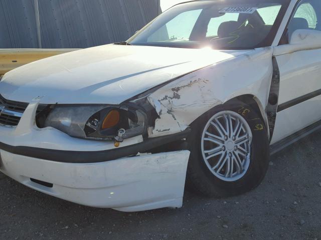 2G1WF52E549458040 - 2004 CHEVROLET IMPALA WHITE photo 9