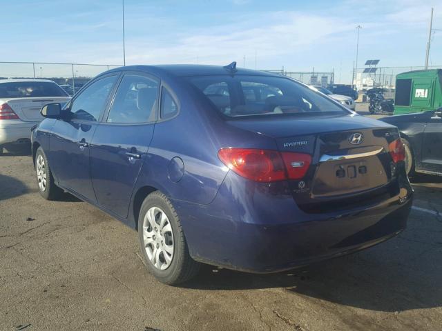 KMHDU4AD7AU916002 - 2010 HYUNDAI ELANTRA BL BLUE photo 3