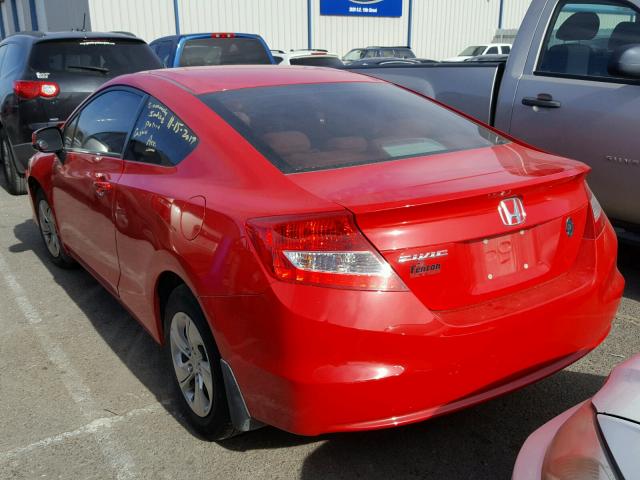 2HGFG3B56DH501073 - 2013 HONDA CIVIC LX RED photo 3