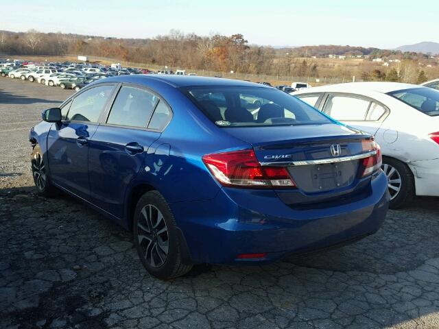 19XFB2F80FE083281 - 2015 HONDA CIVIC EX ლურჯი ფოტო 3