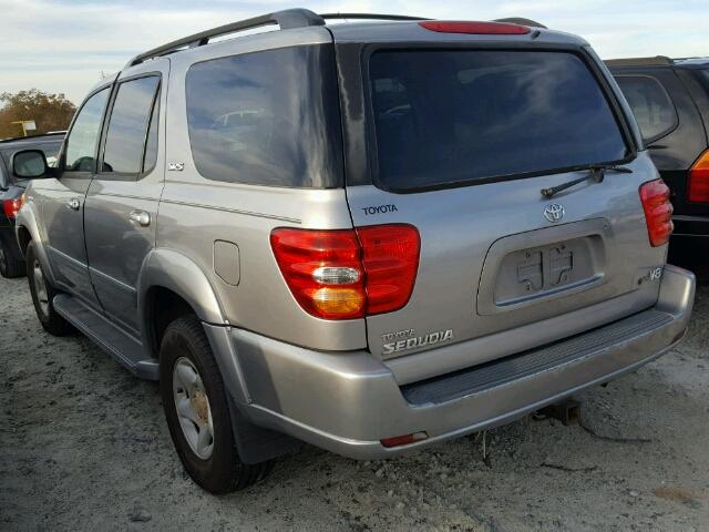 5TDZT34A61S046675 - 2001 TOYOTA SEQUOIA SR SILVER photo 3