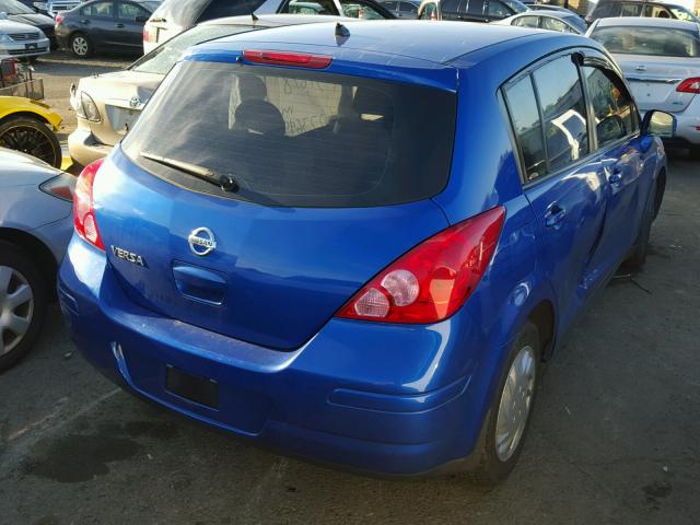 3N1BC13E19L463135 - 2009 NISSAN VERSA S BLUE photo 4