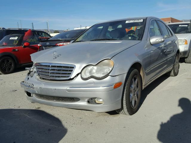 WDBRF61J23F401937 - 2003 MERCEDES-BENZ C 240 SILVER photo 2