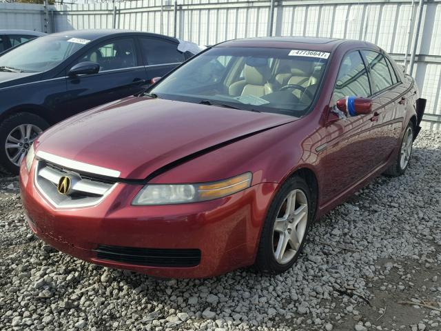 19UUA66245A033760 - 2005 ACURA TL MAROON photo 2