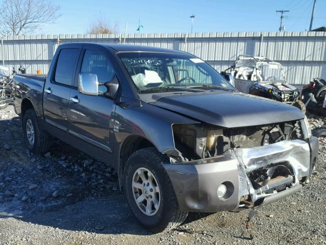 1N6AA07B24N545647 - 2004 NISSAN TITAN XE GRAY photo 1