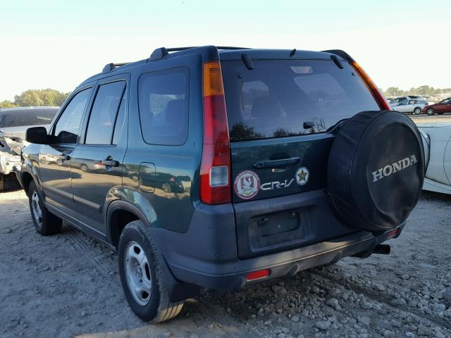 JHLRD68472C008512 - 2002 HONDA CR-V LX GREEN photo 3