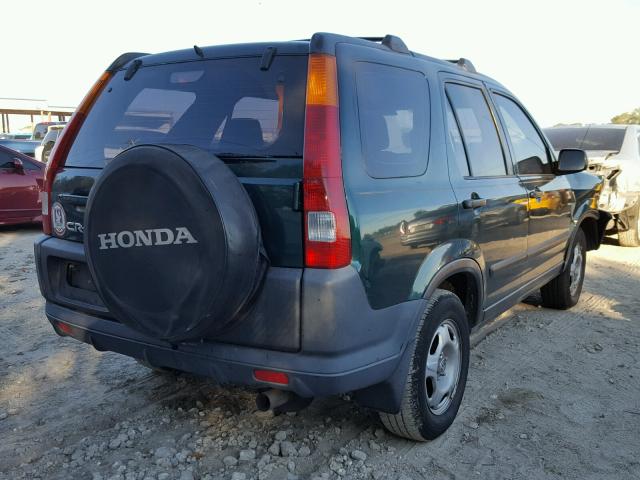 JHLRD68472C008512 - 2002 HONDA CR-V LX GREEN photo 4