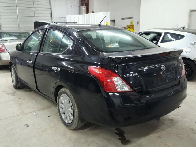 3N1CN7AP5EL833065 - 2014 NISSAN VERSA S BLACK photo 3