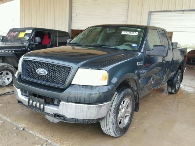 1FTPX14535FA81456 - 2005 FORD F150 GREEN photo 2