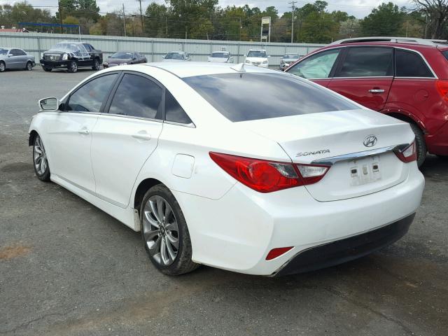 5NPEB4AC5EH836901 - 2014 HYUNDAI SONATA GLS WHITE photo 3