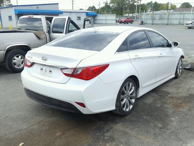 5NPEB4AC5EH836901 - 2014 HYUNDAI SONATA GLS WHITE photo 4