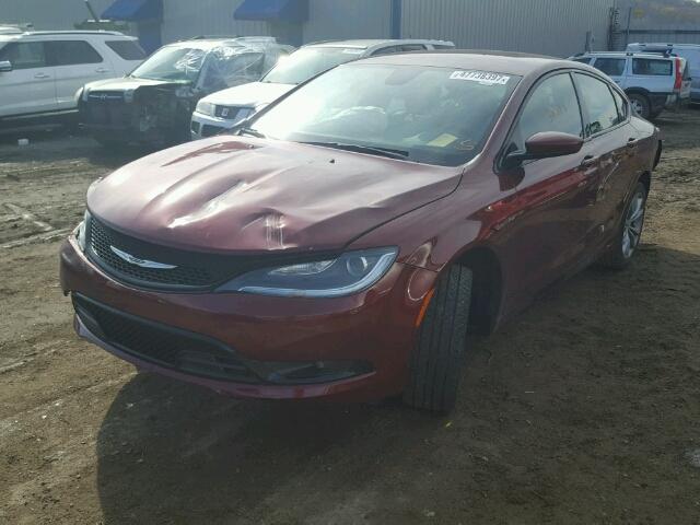 1C3CCCBB4GN116923 - 2016 CHRYSLER 200 S MAROON photo 2