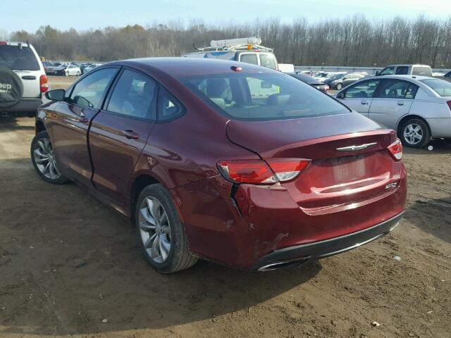 1C3CCCBB4GN116923 - 2016 CHRYSLER 200 S MAROON photo 3