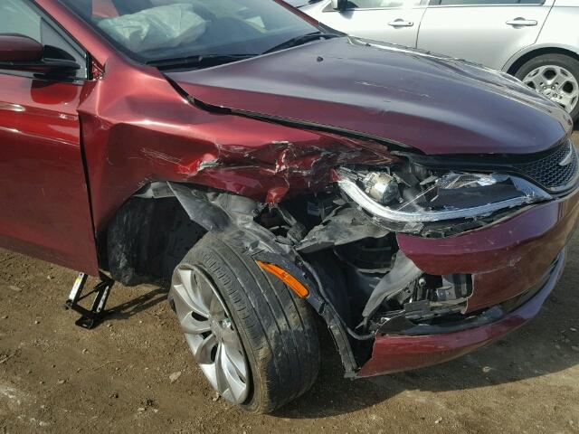 1C3CCCBB4GN116923 - 2016 CHRYSLER 200 S MAROON photo 9