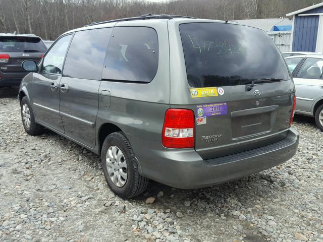 KNDUP132756741539 - 2005 KIA SEDONA EX GRAY photo 3