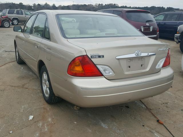 4T1BF28B82U229655 - 2002 TOYOTA AVALON XL TAN photo 3